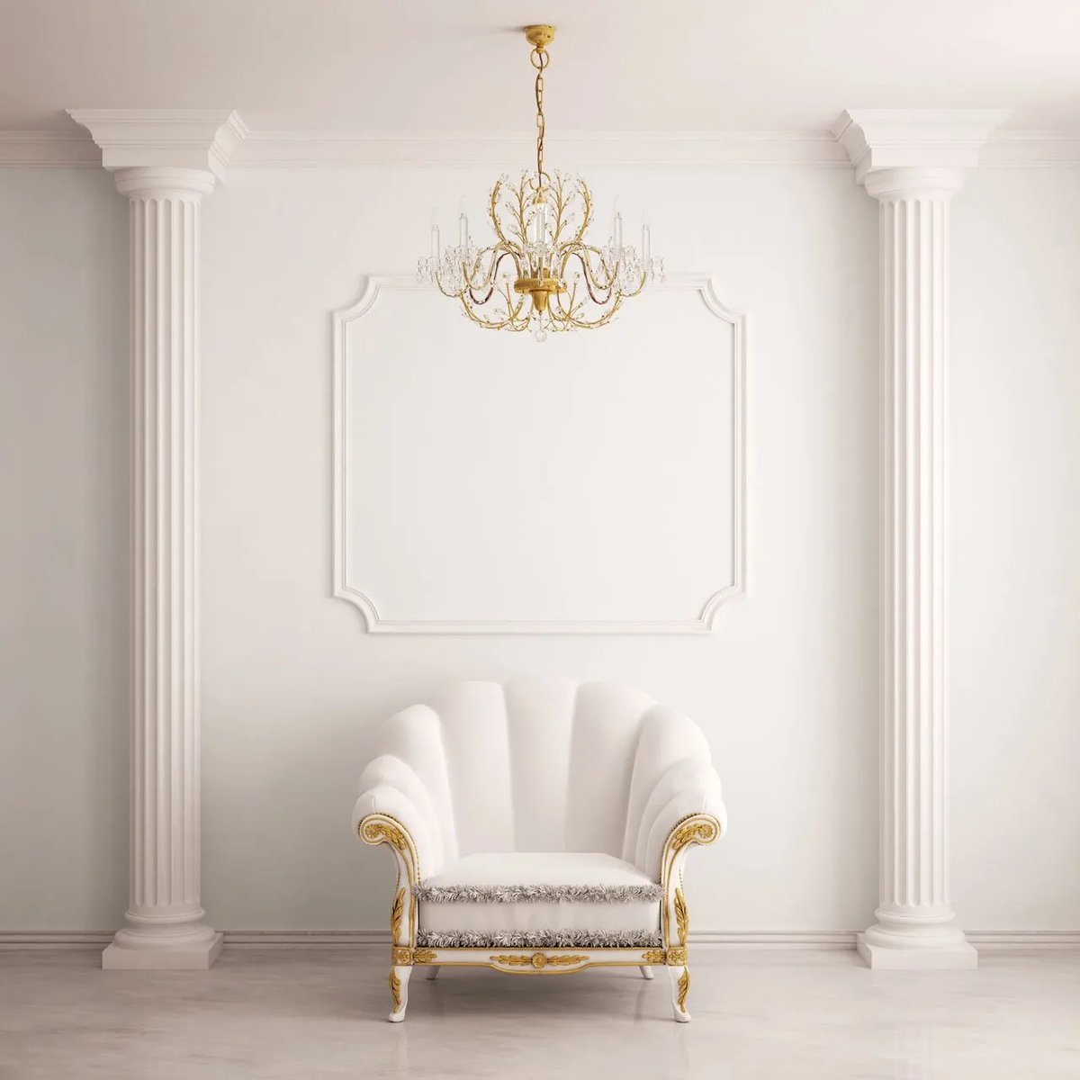 Ornate plasterwork in a room