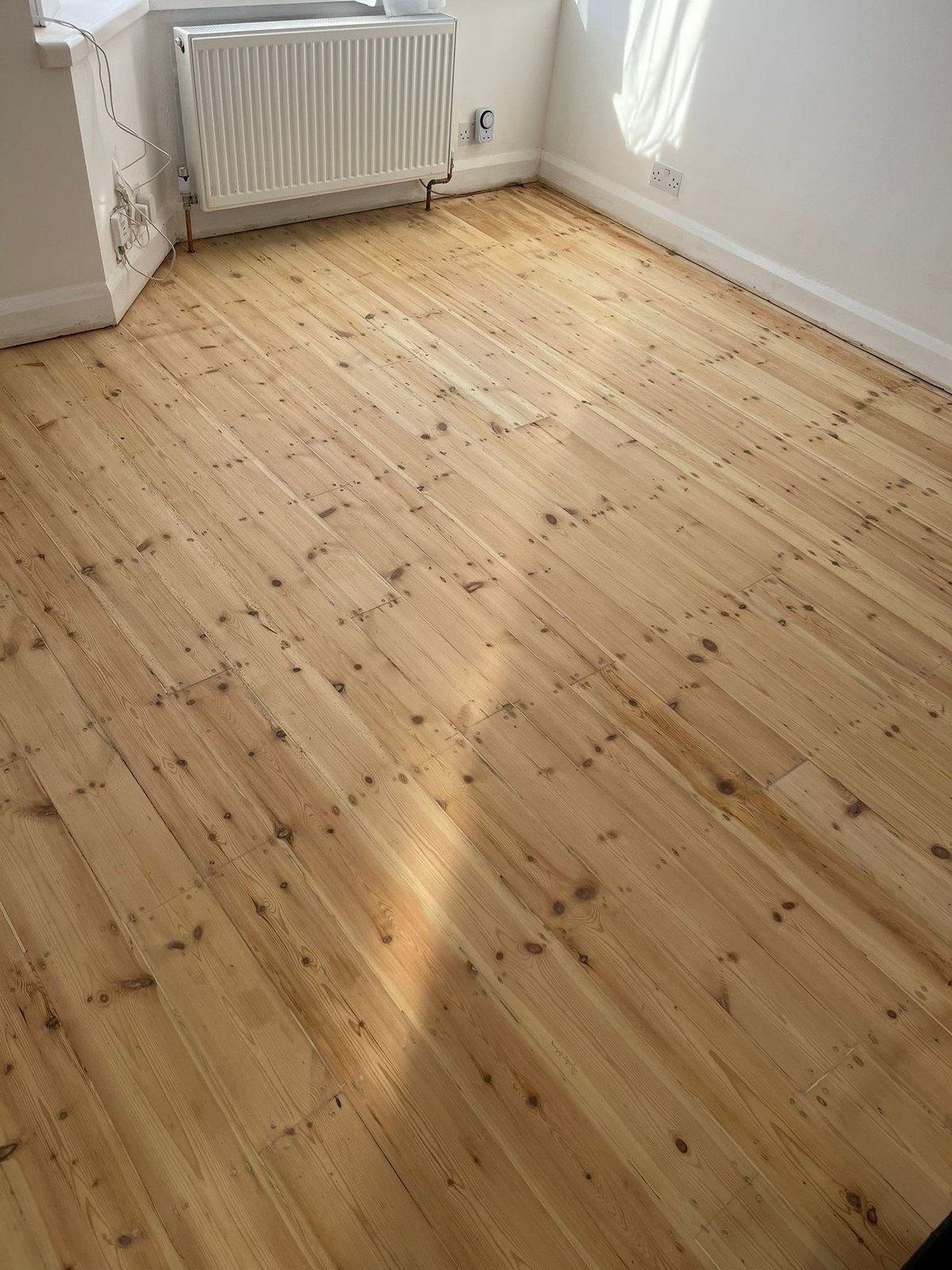 Finished sanded and polished wood floor