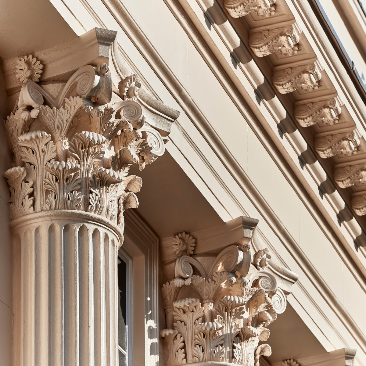 Close-up of ornate architectural details, relevant to restoration.