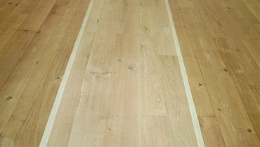 Floor sanding equipment on a newly sanded floor