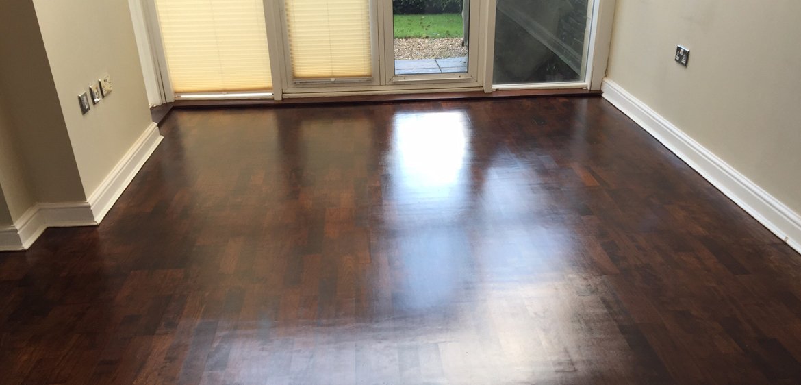 Finished hardwood floor, showcasing floor sanding service