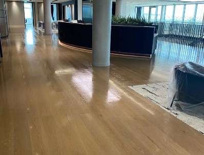 Floor sanding and polishing before and after.