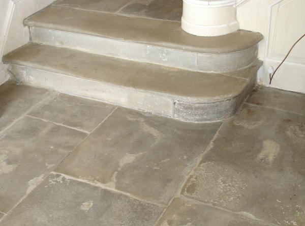 Stone tile flooring and steps