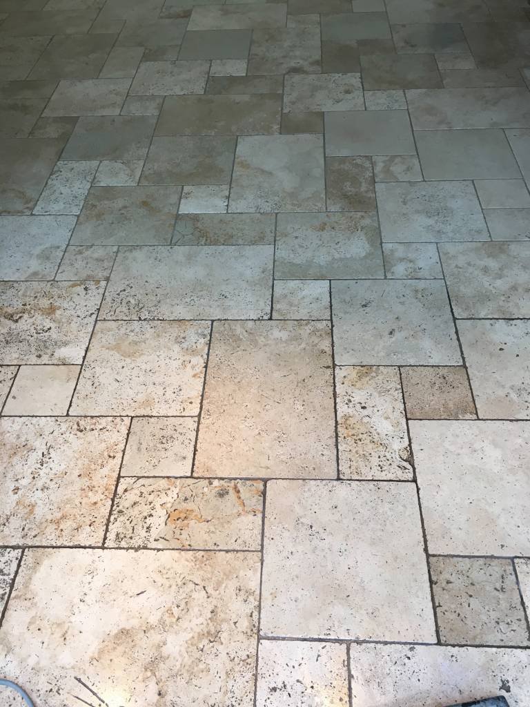 Stone floor with a neutral color palette.