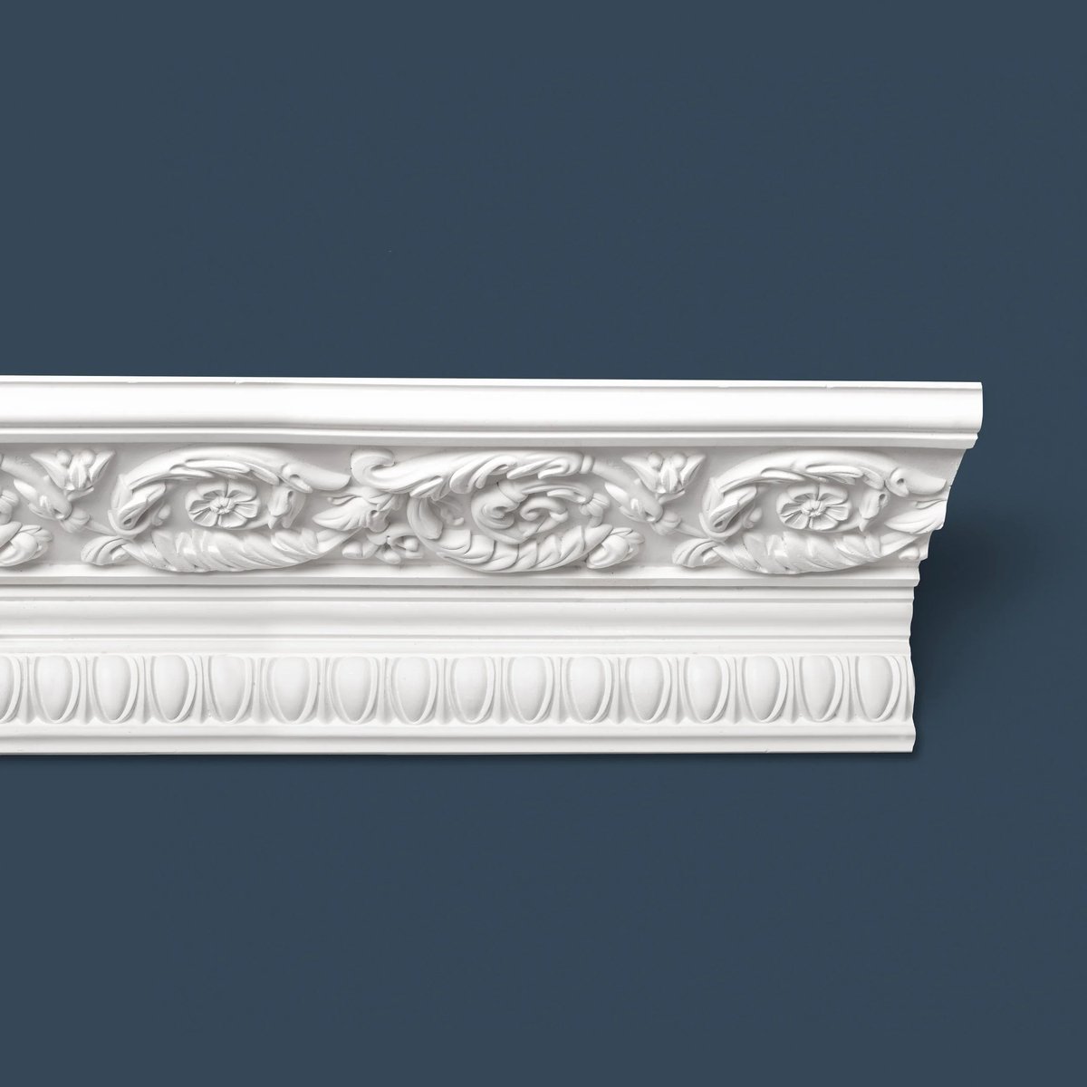 Close-up of decorative plaster molding