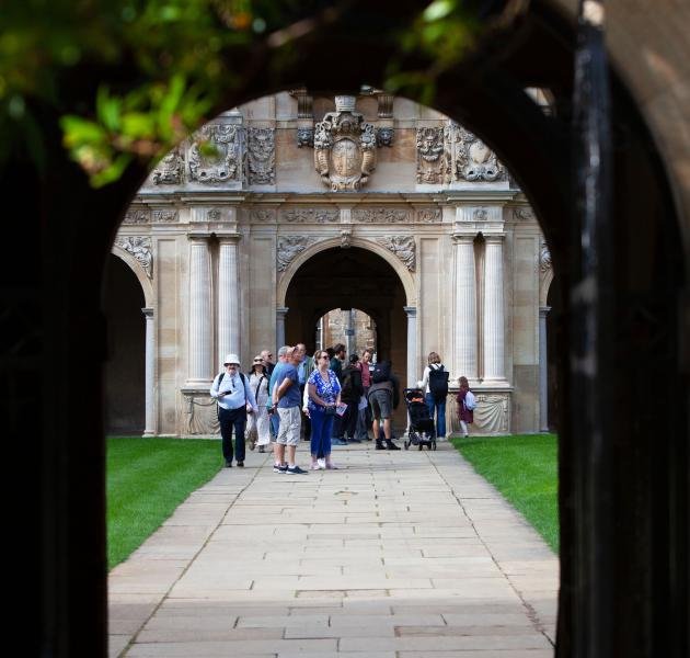 People on a tour of Oxford, showcasing tours and preservation.