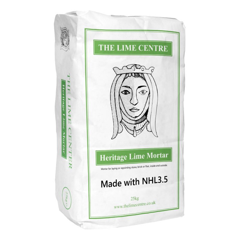 Bag of Heritage Lime Mortar from The Lime Centre.