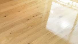 Polished wood floor