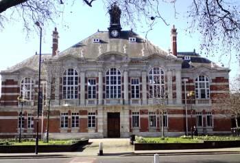 Large building with many windows