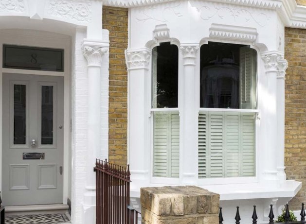Exterior shot of a period home with sash windows, showcasing the style of properties they work on.