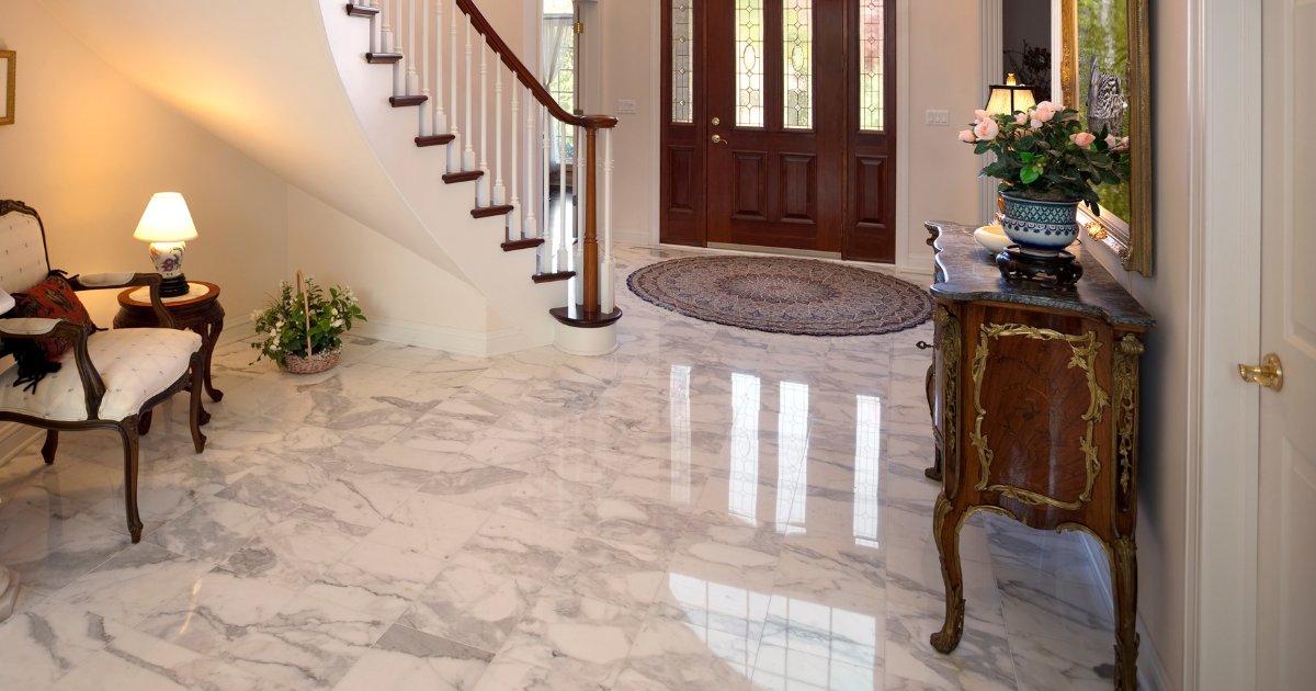 Marble floor in entryway
