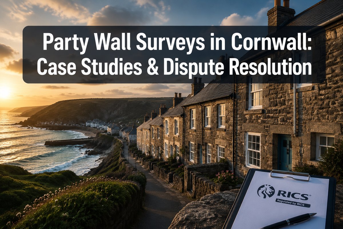 Image of coastal buildings with a surveyor's clipboard in the foreground.