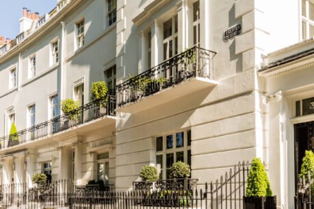Elegant period homes, showing potential restoration projects.