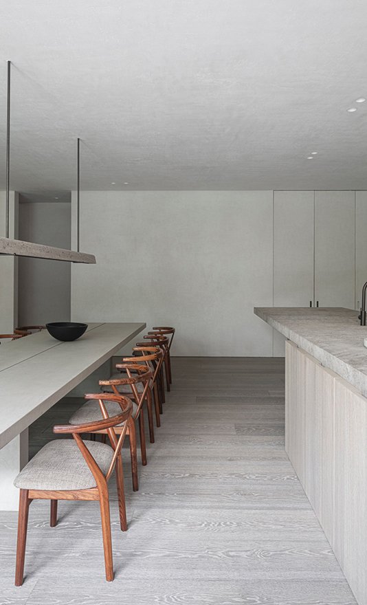 dining room with wood flooring